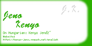 jeno kenyo business card